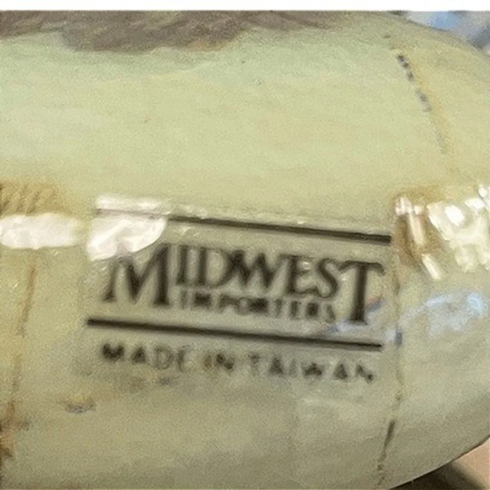 Midwest Importers Vintage Heart Cherub Angel Ornament Mint Green‎ Shabby Chic